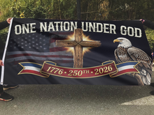 Load image into Gallery viewer, One Nation Under God Cross Flag