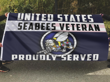 Load image into Gallery viewer, US Seabees Veteran Proudly Served Flag