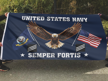 Load image into Gallery viewer, US Navy Eagle Semper Fortis - Seaman Flag