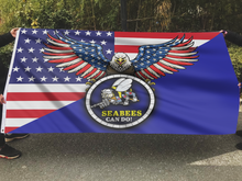 Load image into Gallery viewer, Seabees Can Do American Eagle Flag