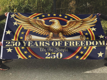 Load image into Gallery viewer, 250 Years of Freedom Gold Flag