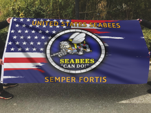 Load image into Gallery viewer, United States Seabees Semper Fortis Flag
