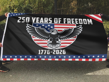 Load image into Gallery viewer, 250 Years Patriotic Eagle Freedom Flag
