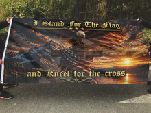 Load image into Gallery viewer, I Stand for the Flag and Kneel For the Cross Flag