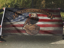 Load image into Gallery viewer, Bald Eagle 250 Years of Freedom USA Flag
