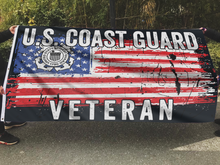 Load image into Gallery viewer, U.S. Coast Guard Veteran – Distressed Flag