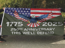Load image into Gallery viewer, Army 250th Anniversary 1775 - 2025 Flag