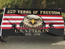 Load image into Gallery viewer, 250 Years of Freedom US Veteran Flag