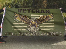 Load image into Gallery viewer, Veteran Still Serving America Flag