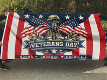 Load image into Gallery viewer, Honor Courage Sacrifice Veterans Flag