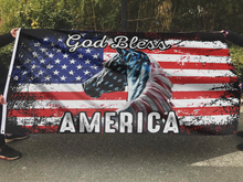 Load image into Gallery viewer, God Bless America Horse Flag