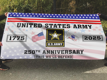 Load image into Gallery viewer, Army 250th Anniversary Flag