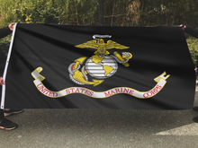Load image into Gallery viewer, U.S. Marine Corps Black Flag