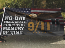 Load image into Gallery viewer, 9/11 No Day Shall Erase Flag
