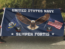 Load image into Gallery viewer, US Navy Eagle Semper Fortis - Petty Officer Third Class Flag