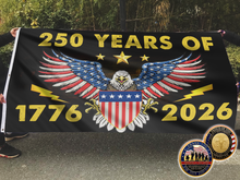 Load image into Gallery viewer, Patriotic 250th Anniversary U.S. Flag (1776–2026) + Veteran Coin - Bundle