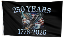 Load image into Gallery viewer, America 250th Anniversary Eagle Black Flag