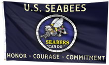 Load image into Gallery viewer, U.S. Seabees - Honor Courage Commitment Flag