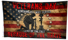 Load image into Gallery viewer, Land of the Free - Veterans Day Flag
