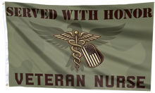 Load image into Gallery viewer, Served with Honor Veteran Nurse Flag