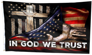 In God We Trust Cross Flag