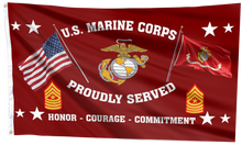 Load image into Gallery viewer, United States Marine Corps -  SgtMaj Chevron Flag