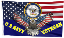 Load image into Gallery viewer, U.S. Navy Veteran Flag