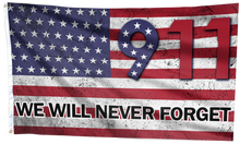 Load image into Gallery viewer, 911 We Will Never Forget USA Flag