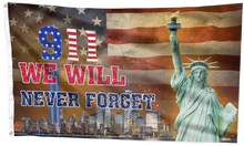Load image into Gallery viewer, 911 - We Will Never Forget Flag