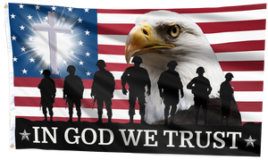 In GOD We Trust Eagle Flag