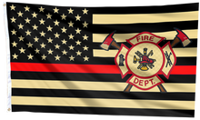 Load image into Gallery viewer, American Fire Fighter with Thin Red Line Flag