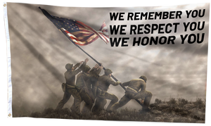 We Remember, We Honor You USA Flag