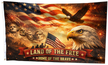 Load image into Gallery viewer, Land of the FREE - HOME of the BRAVE USA Flag