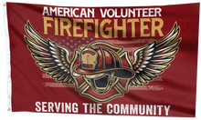 Load image into Gallery viewer, American Volunteer Firefighter Flag