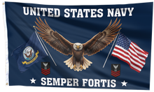 Load image into Gallery viewer, US Navy Eagle Semper Fortis - Petty Officer First Class Flag