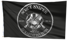 Load image into Gallery viewer, Scout Sniper 2D Marine Division Flag