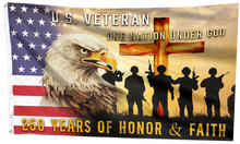 Load image into Gallery viewer, U.S. Veteran One Nation Under God Flag