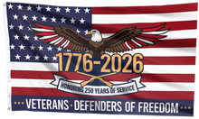 Load image into Gallery viewer, Veterans Defenders of Freedom Flag