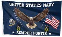 Load image into Gallery viewer, US Navy Eagle Semper Fortis - Fleet Command Master Chief Petty Officer Flag