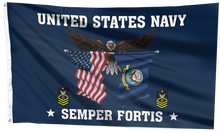 Load image into Gallery viewer, United States Navy Eagle Semper Fortis - Senior Chief Petty Officer Flag