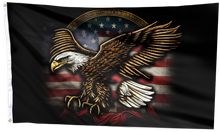 Load image into Gallery viewer, Golden Freedom Eagle Patriotic American Flag