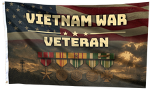 Load image into Gallery viewer, Vietnam War Veteran USA Flag