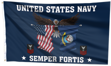 Load image into Gallery viewer, United States Navy Eagle Semper Fortis - Petty Officer First Class Flag