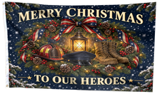 Load image into Gallery viewer, Merry Christmas to Our Heroes Flag