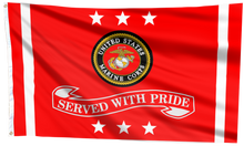 Load image into Gallery viewer, Marine Corps Served With Pride Flag