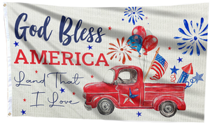 God Bless America Land That I Love Flag