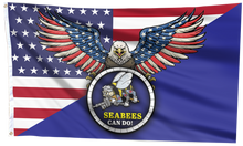 Load image into Gallery viewer, Seabees Can Do American Eagle Flag