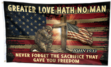 Load image into Gallery viewer, Greater Love Hath No Man Flag