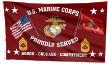 Load image into Gallery viewer, United States Marine Corps - Master Sergeant Flag