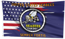 Load image into Gallery viewer, United States Seabees Semper Fortis Flag